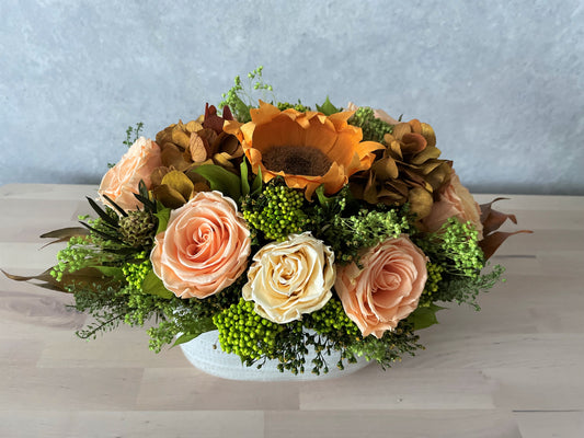 INDIAN SUMMER - preserved flower centerpiece
