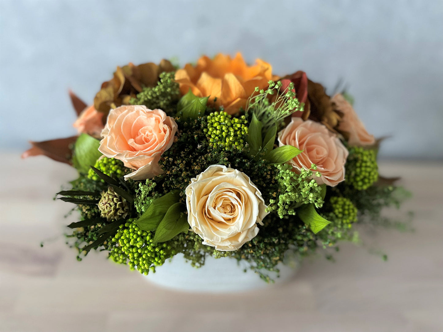 INDIAN SUMMER - preserved flower centerpiece
