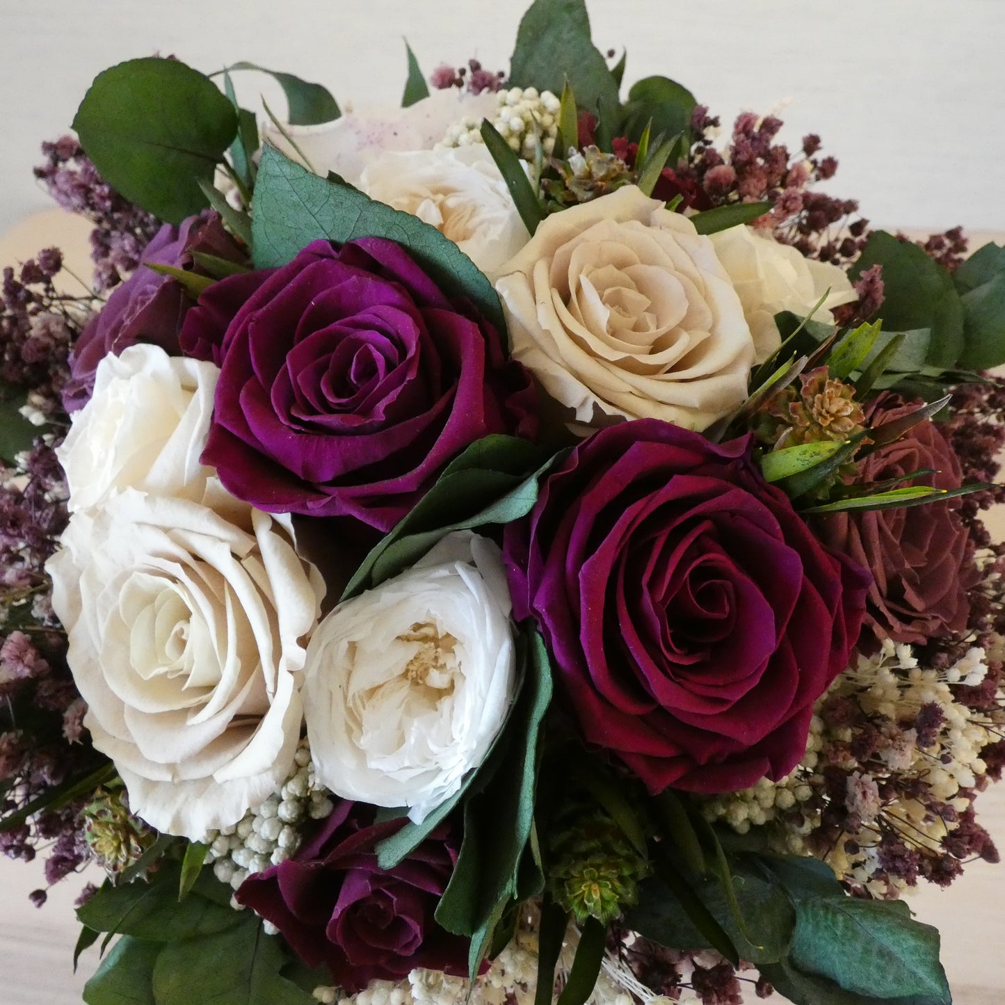 'PURPLE BEAUTY' - preserved rose bouquet