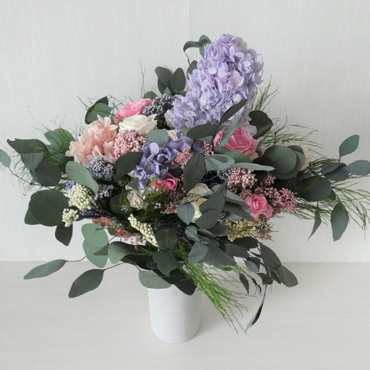 PURE MAGIC - preserved hydrangea and rose bouquet