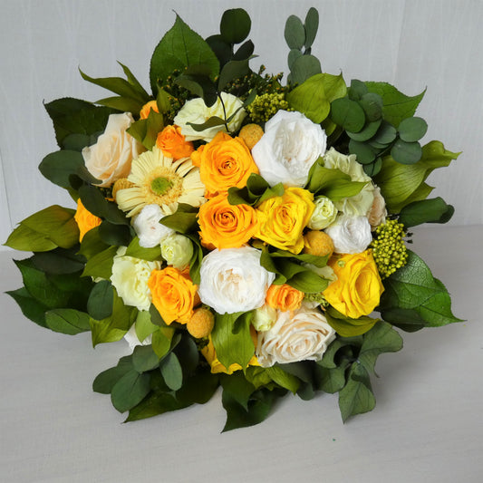 YELLOW DREAM - Preserved Yellow Roses Bouquet